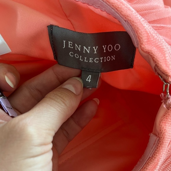 Jenny Yoo Annabelle Convertible‎ Dress in Coral - Picture 4 of 7